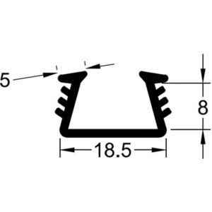 17.3mm Double Glass Channel