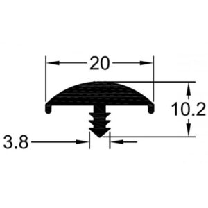 20mm Lipped “T” Edging