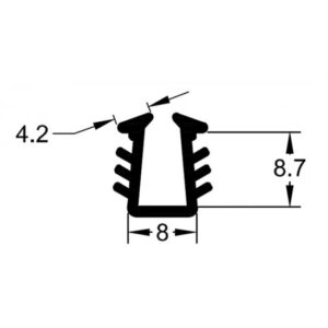 6 / 6.38mm Glazing Channel